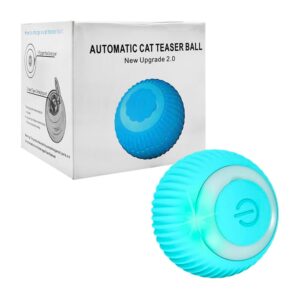 Mini pelota automática recargable con luces para gato